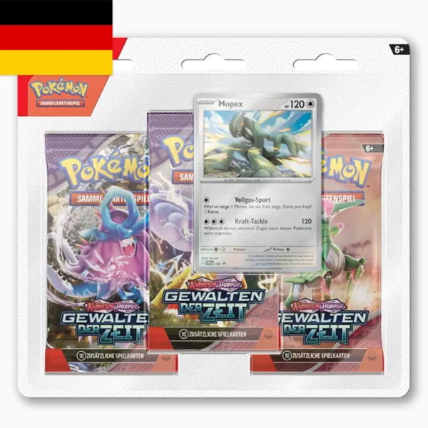 Pokemon Gewalten der Zeit 3-Booster Blister Pack: Mopex